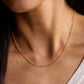 Gold Delicate Saturn Chain Necklace