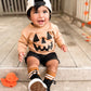 Pumpkin Smiley Sweatshirt- Tan