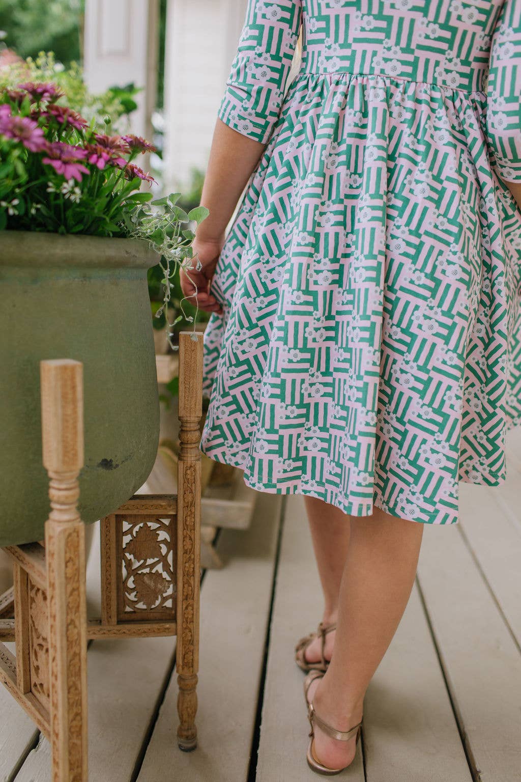 Emile Dress- Wildflower Grid