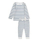 Organic Tee & Pants Set - Navy Stripe