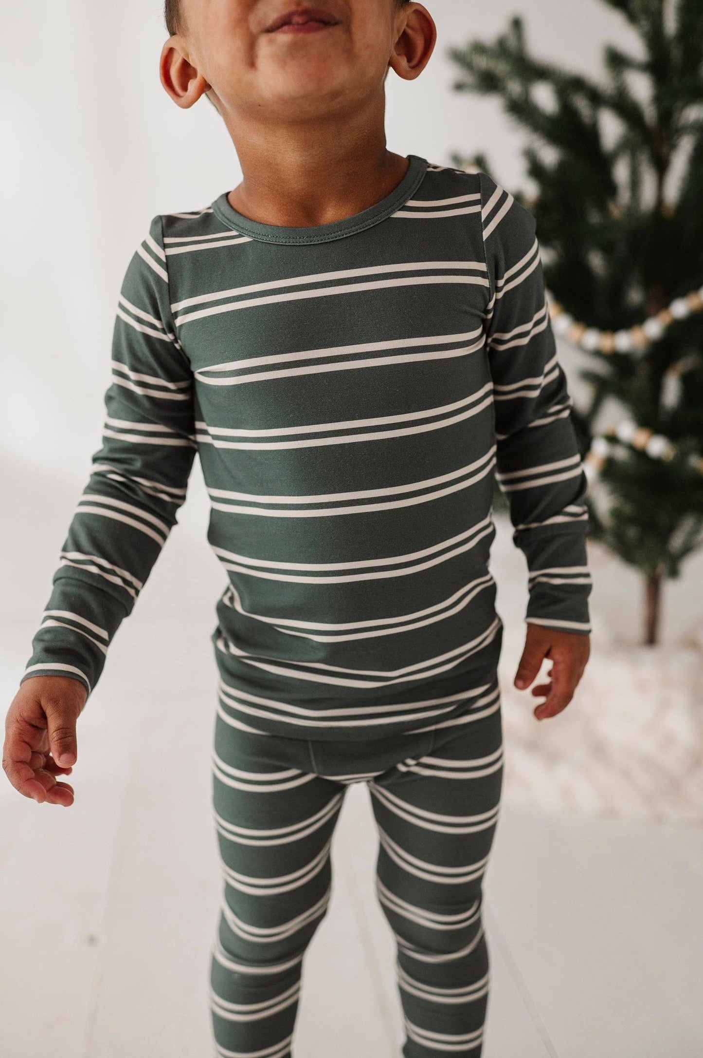 Bamboo Two Piece Set- Pine Stripe