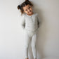 Bamboo Two Piece Pajamas- Foggy Grid