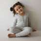 Bamboo Two Piece Pajamas- Foggy Grid