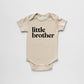 Cream Little Brother Organic Baby *LONG Sleeve* Bodysuit
