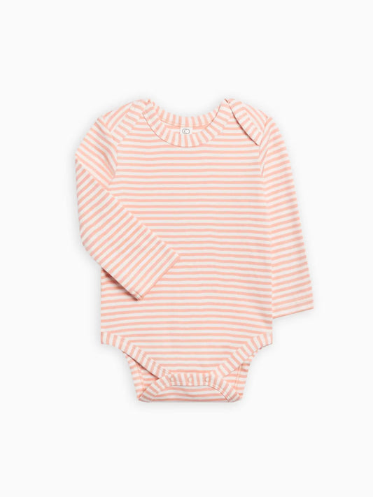 Organic River Bodysuit - Blush Stripe