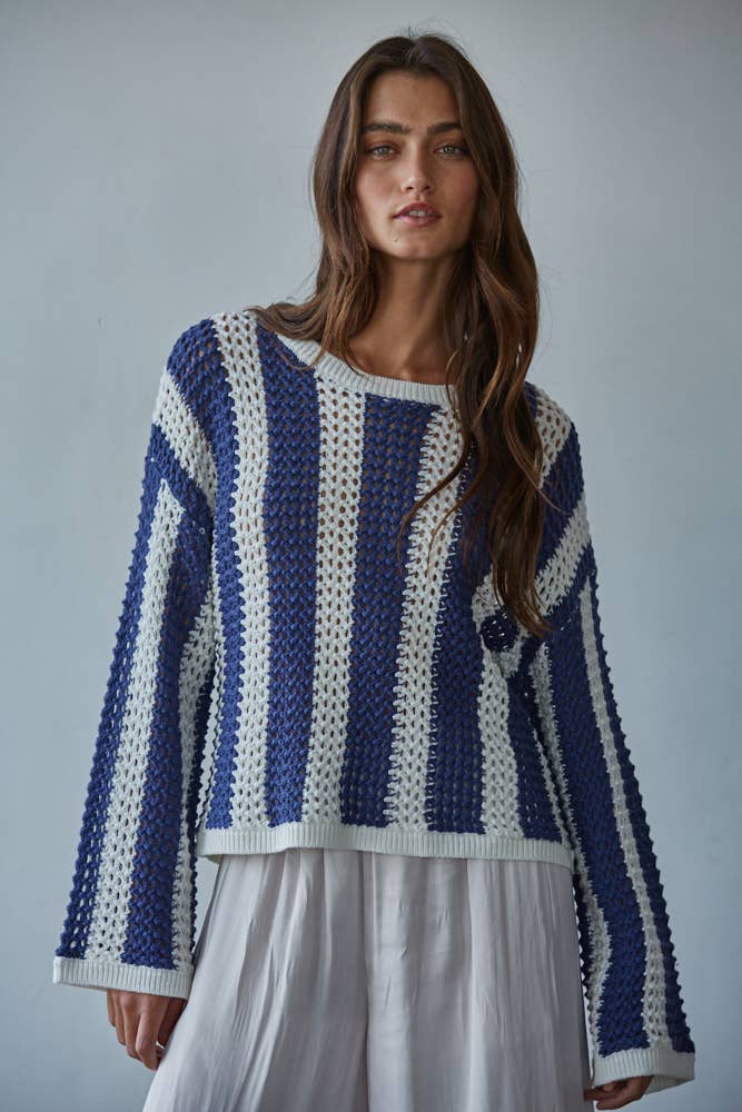 Crochet Striped Top