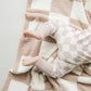 Checkered Plush Blanket | Latte - Lulie