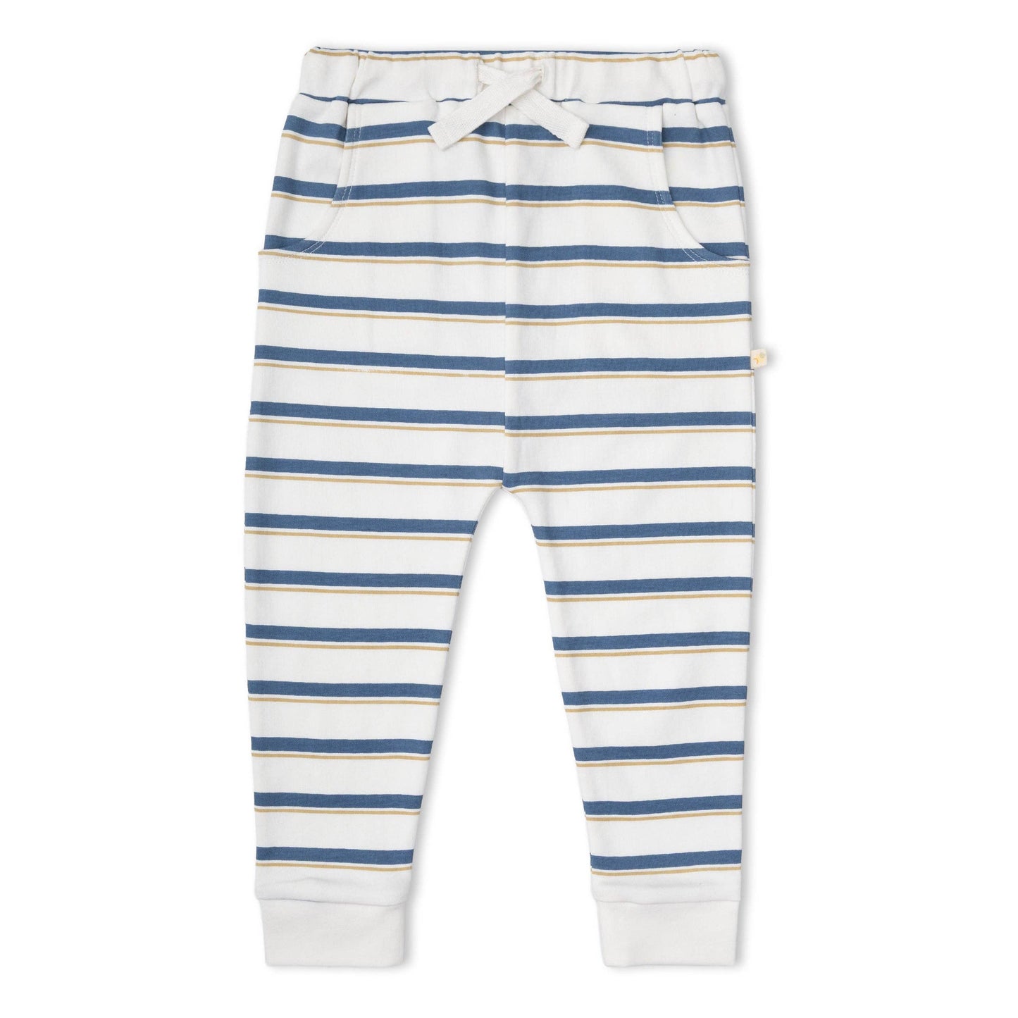 Organic Tee & Pants Set - Navy Stripe