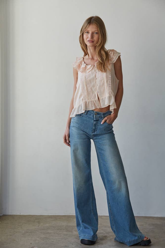 Ruffle Collar Top