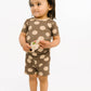 Neutral Smileys Bamboo Shorts Set