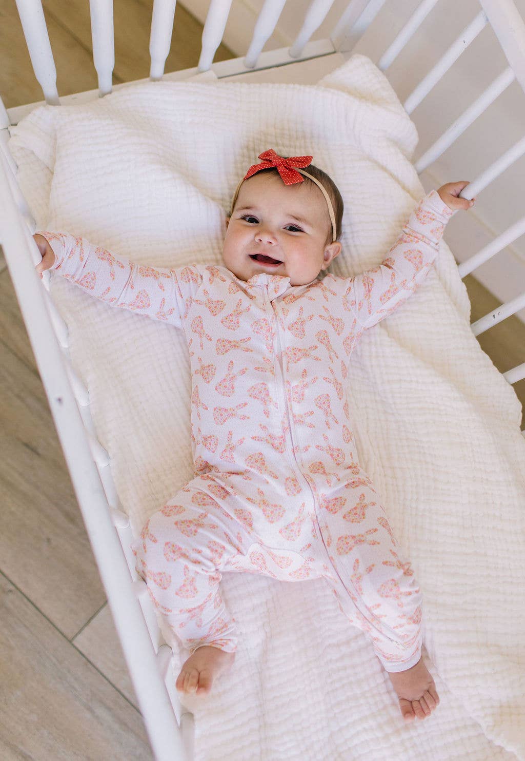 Zippy Bamboo Baby PJ in Ditsy Bunny