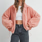 Fall Collared Puffer Jacket - Terracotta
