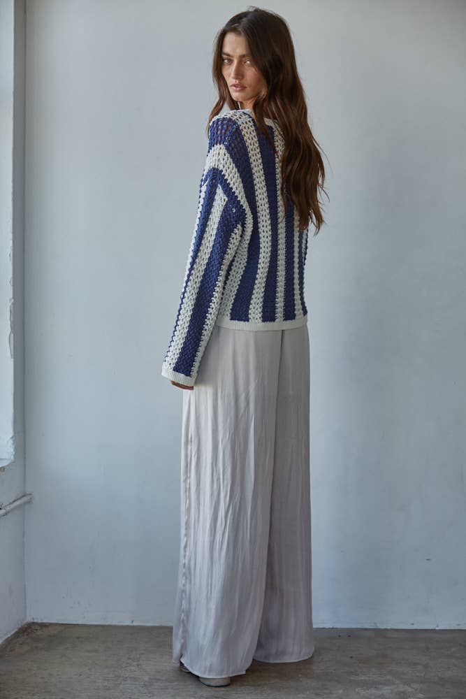 Crochet Striped Top