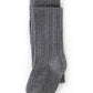 Charcoal Gray Cable Knit Tights - Lulie