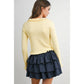 Scalloped Edge Knit Sweater