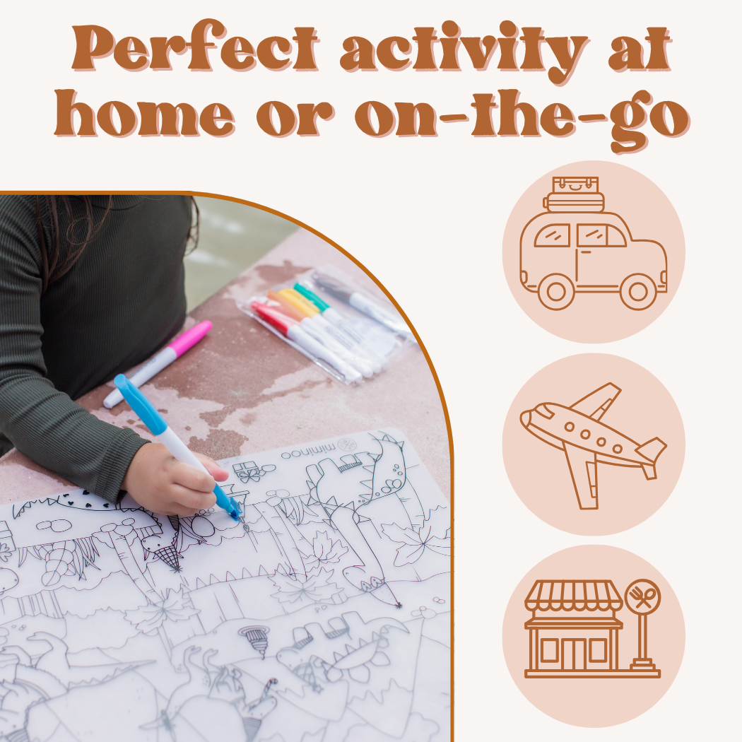 Silicone Reusable Coloring Mat set Easter Kids Gift - Spring