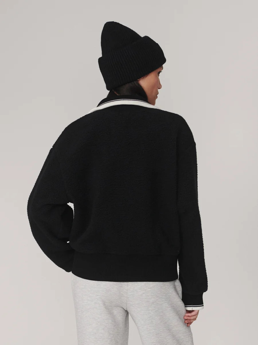Anika Half-Zip Fleece- Black