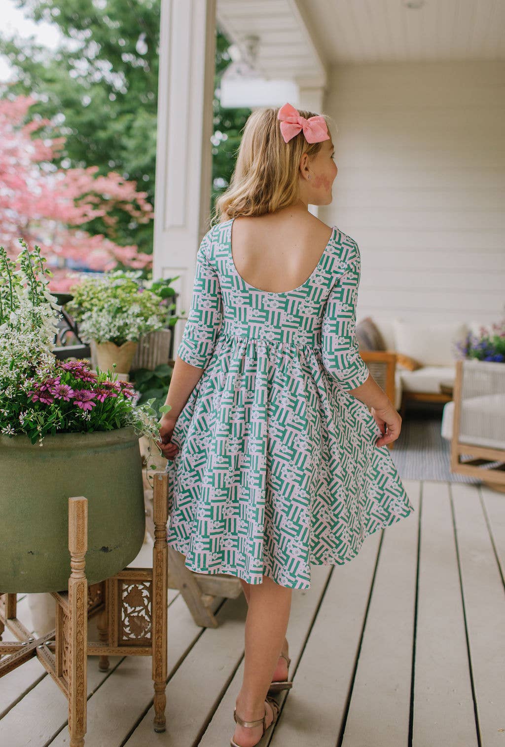 Emile Dress- Wildflower Grid