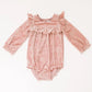 Hayley Romper in Crushed Blush Velvet