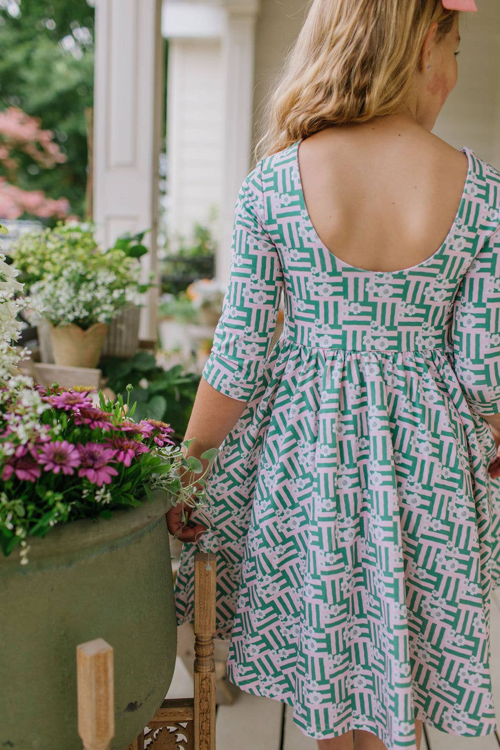 Emile Dress- Wildflower Grid