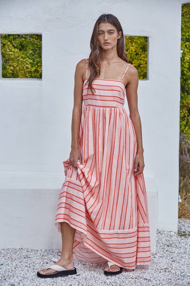 Striped Midi Dress