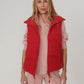 Lilah Cord Puffer Gilet- Pink Begonia
