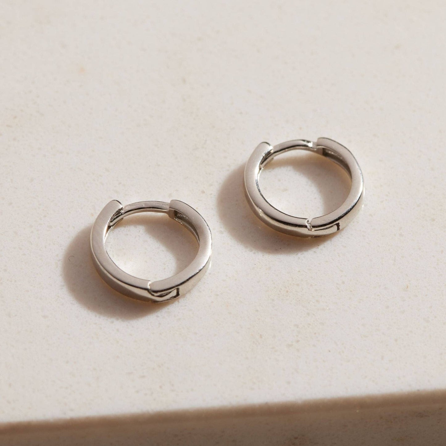 Silver Waterproof Essential Huggie Earrings