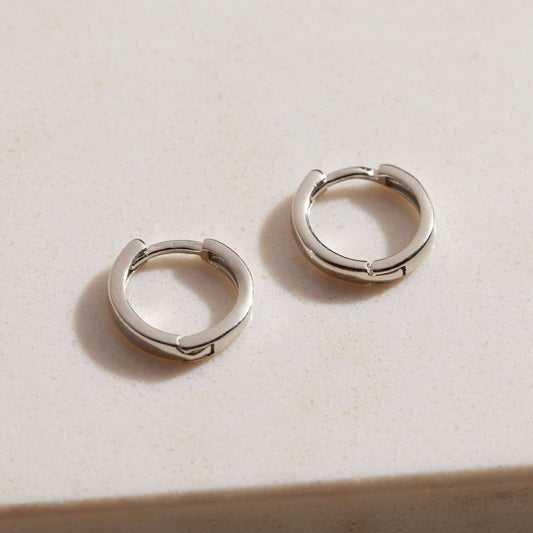 Silver Waterproof Essential Huggie Earrings