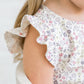 Organic Ella Ruffle Sleeve Tank - Giada Floral / Lilla