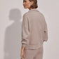 Hawley Half Zip Sweat- Taupe Marl