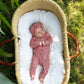 Bamboo Zip Pajamas- Peppermint Stripe Ribbed