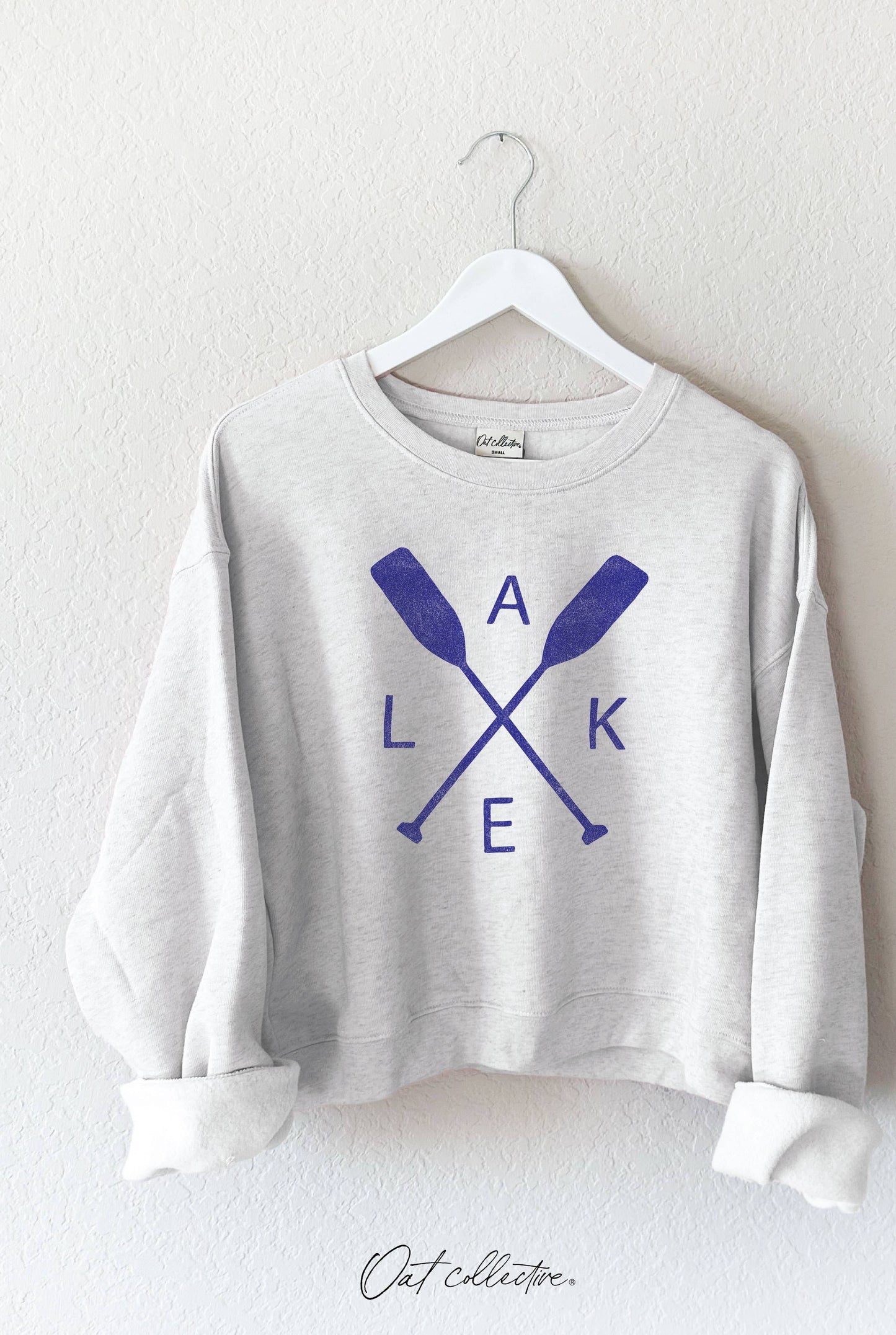 LAKE Mid Graphic Sweatshirt- White Heather