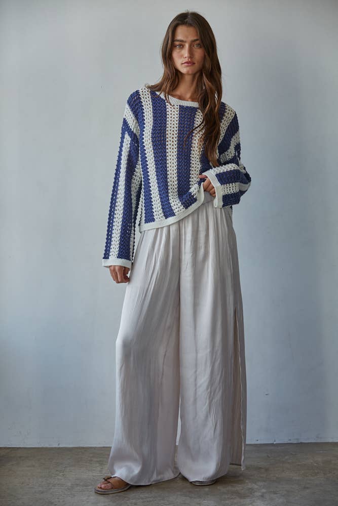 Crochet Striped Top