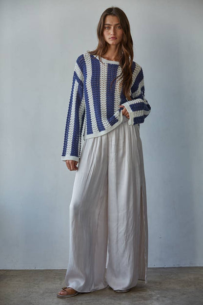 Crochet Striped Top