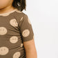 Neutral Smileys Bamboo Shorts Set