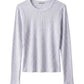 Flora Sweater Rib Long Sleeve- Heather Grey