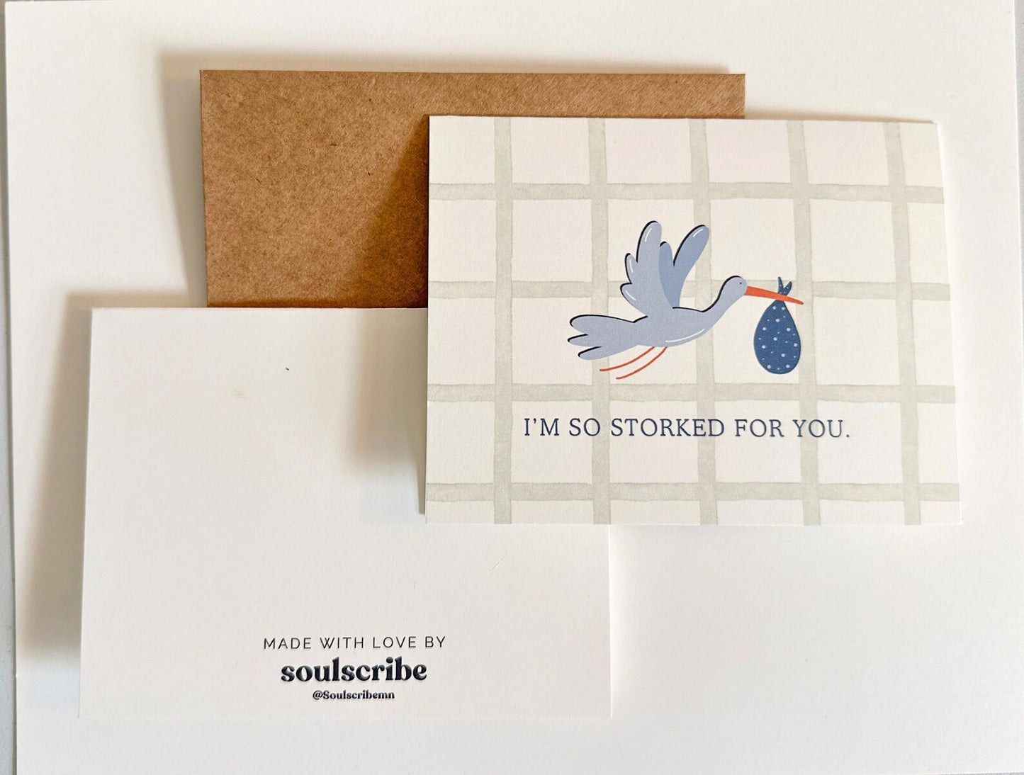 Storked Card (Blue)