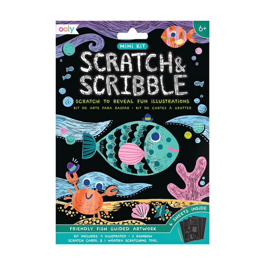 Friendly Fish Scratch and Scribble Mini Scratch Art Kit