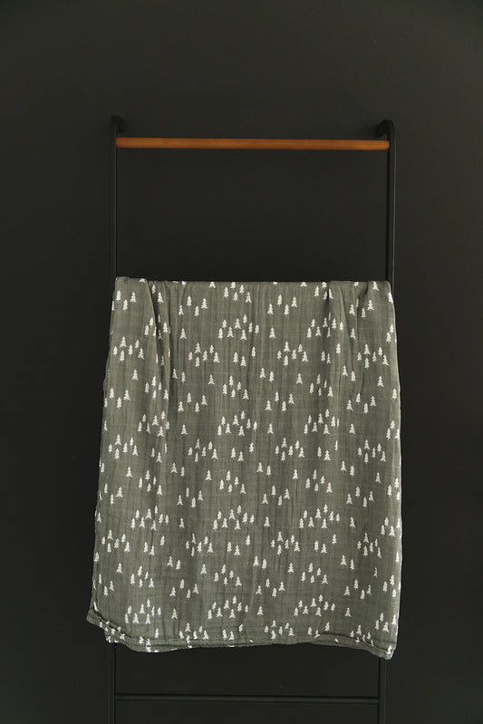 Mebie Baby Pines Muslin Swaddle Blanket