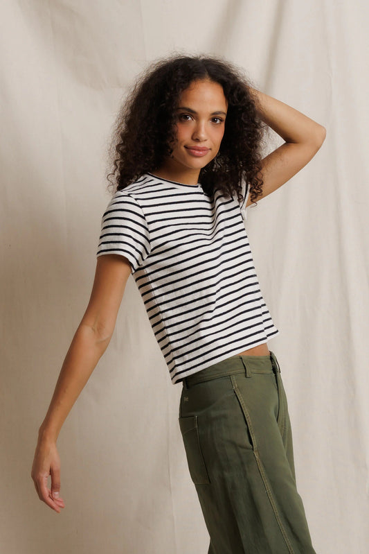 perfectwhitetee Carter Striped Crewneck Tee
