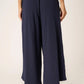 Come Together Textured Wide Leg Pants- Navy Bliss - Lulie