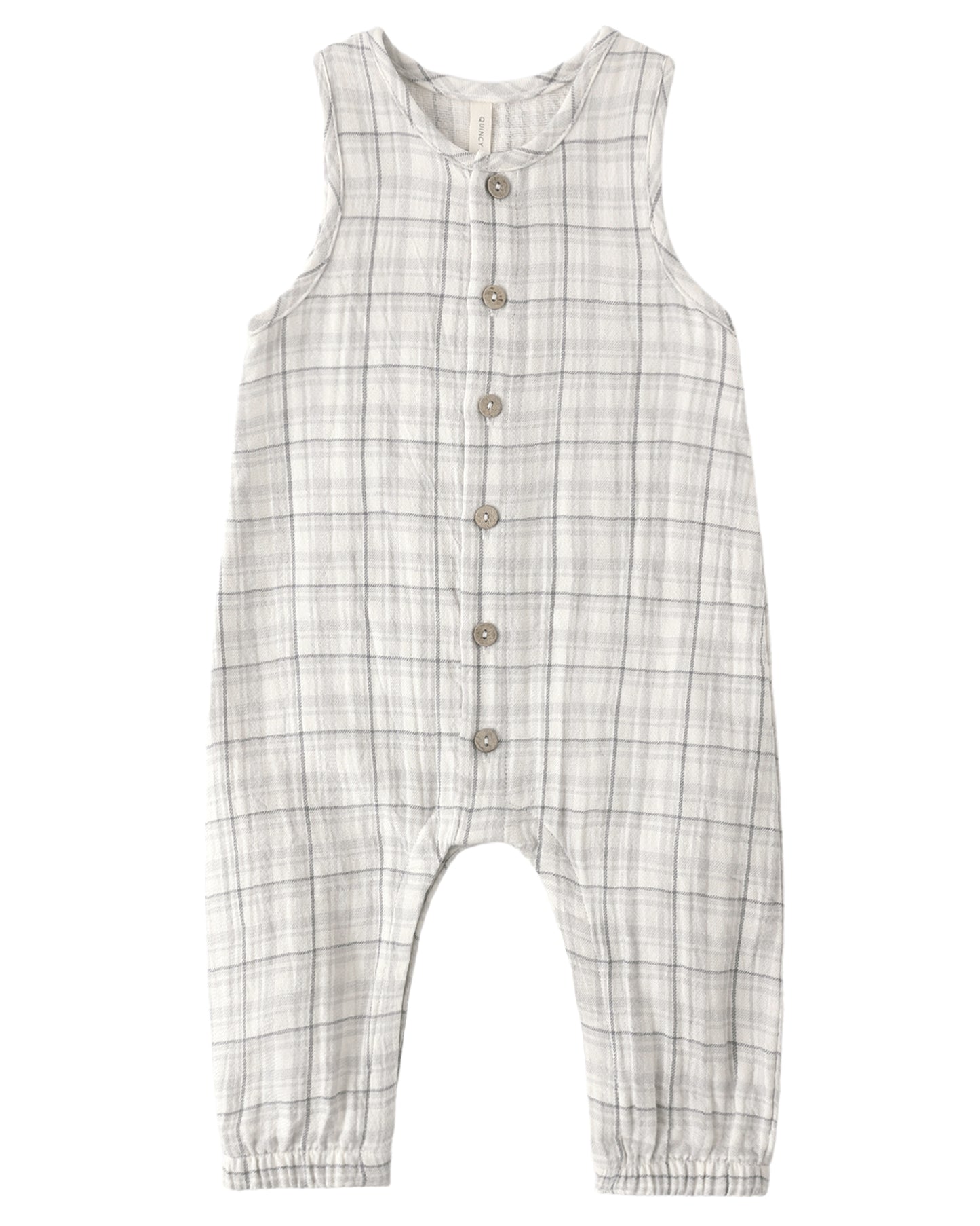 Woven Jumpsuit- Blue Plaid