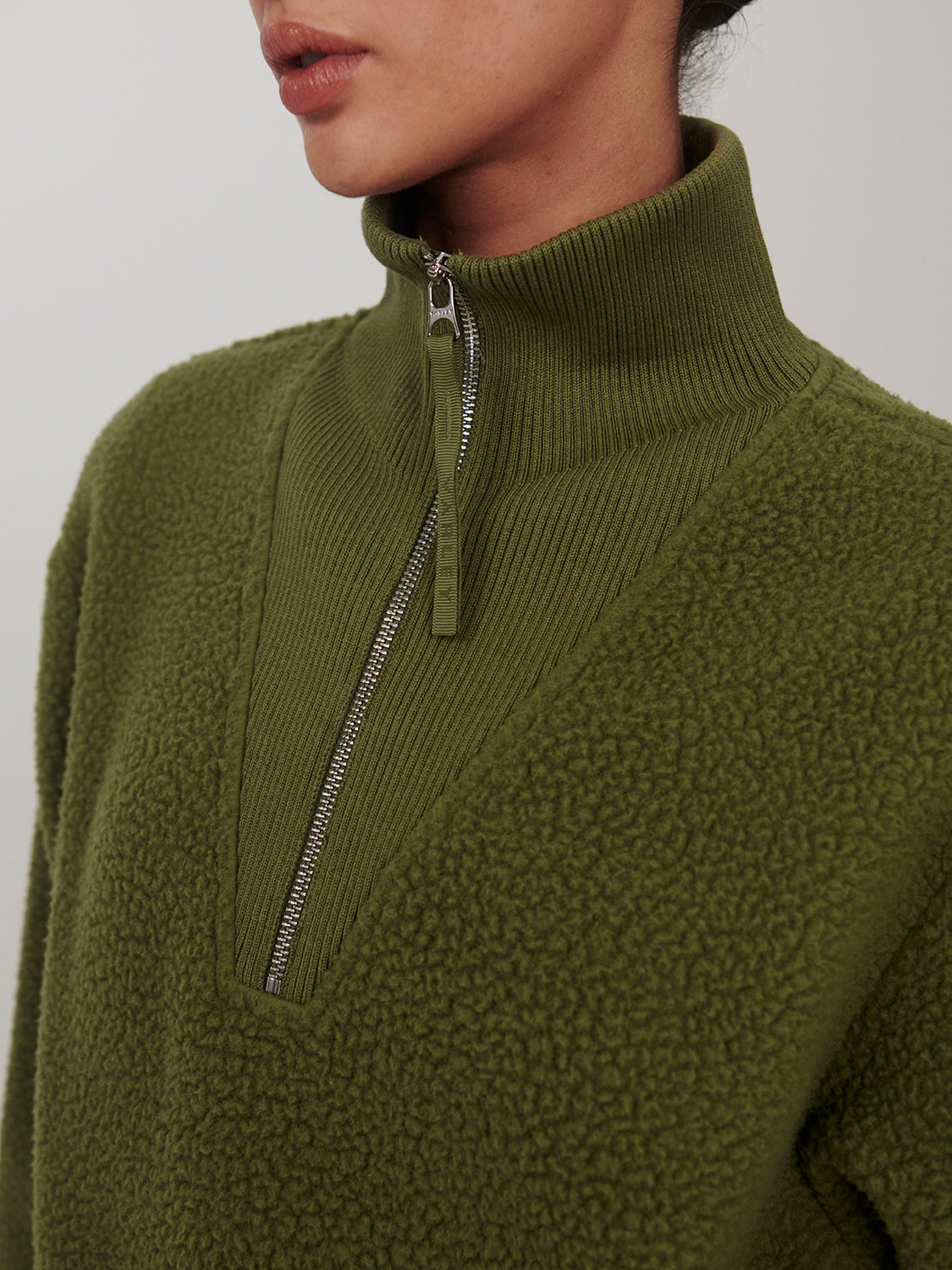 Jaylin Half-Zip Fleece- Loden Green