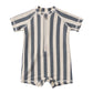 Zip Rashguard- Ocean Stripe