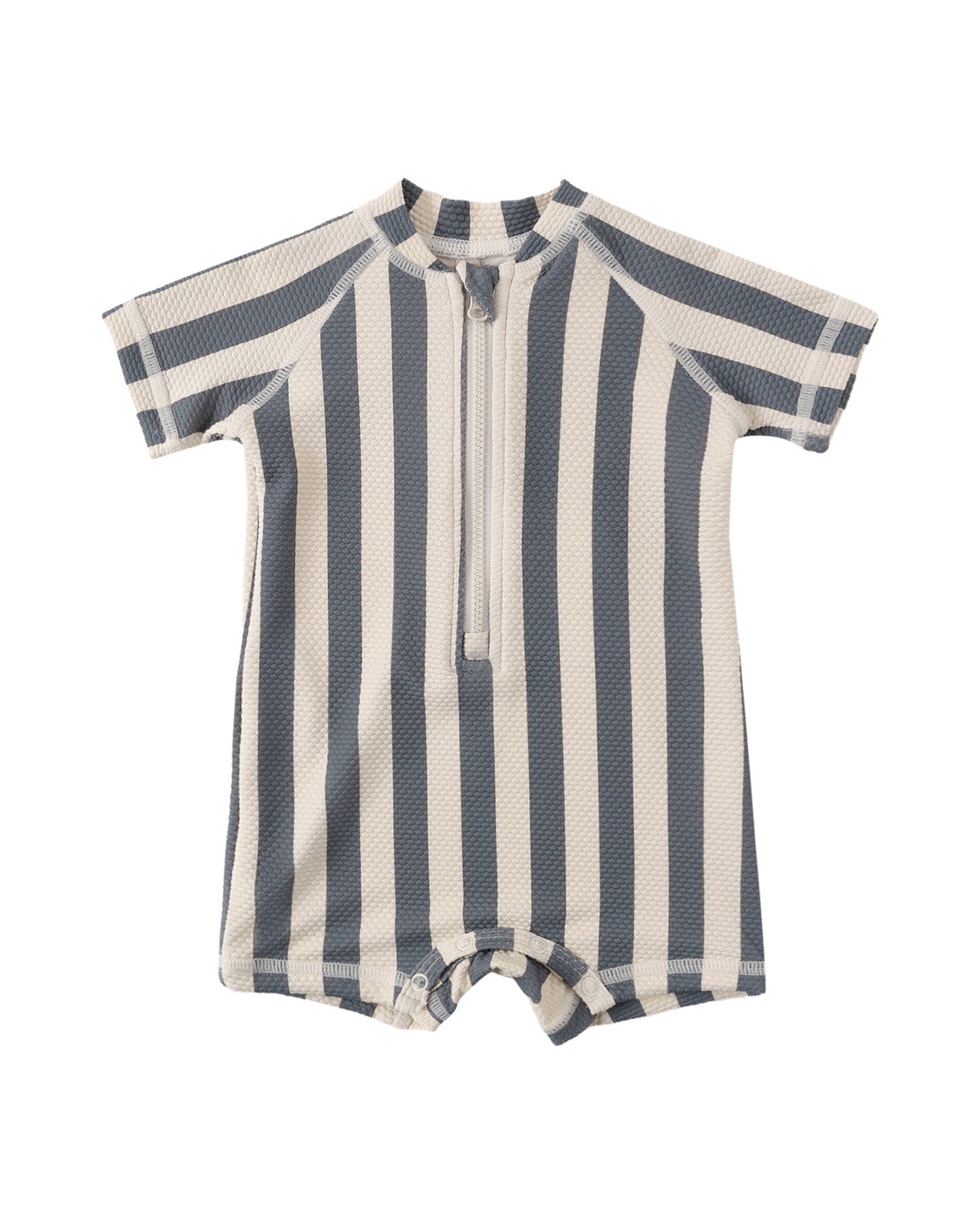 Zip Rashguard- Ocean Stripe