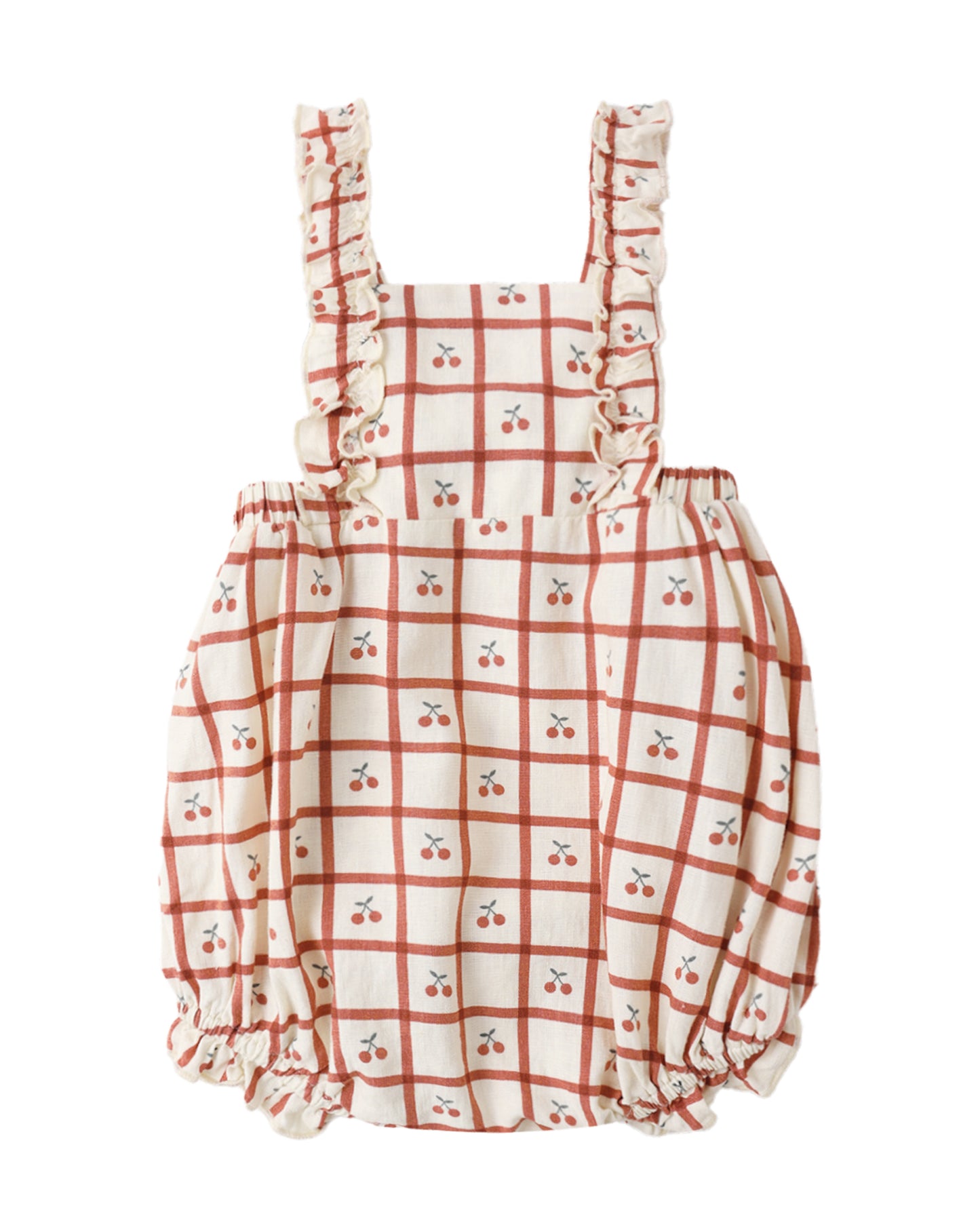 Chiara Romper- Cherry Check
