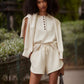 Marla Button Placket Tank- Pristine