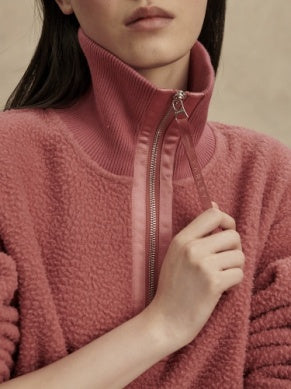 Roselle Half Zip Fleece- Mauvewood