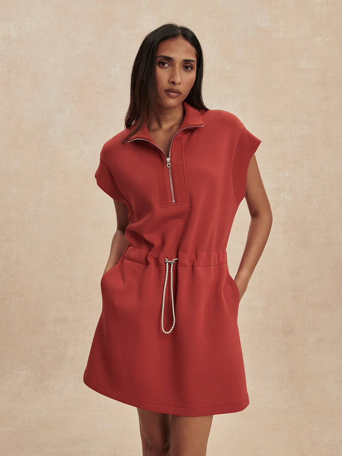 Avaya Half Zip Dress- Bossa Nova