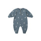 Relaxed Fleece Jumpsuit- Silver Moons